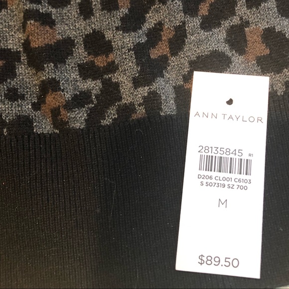 Ann Taylor Leopard Print Medium Sweater - Picture 9 of 11